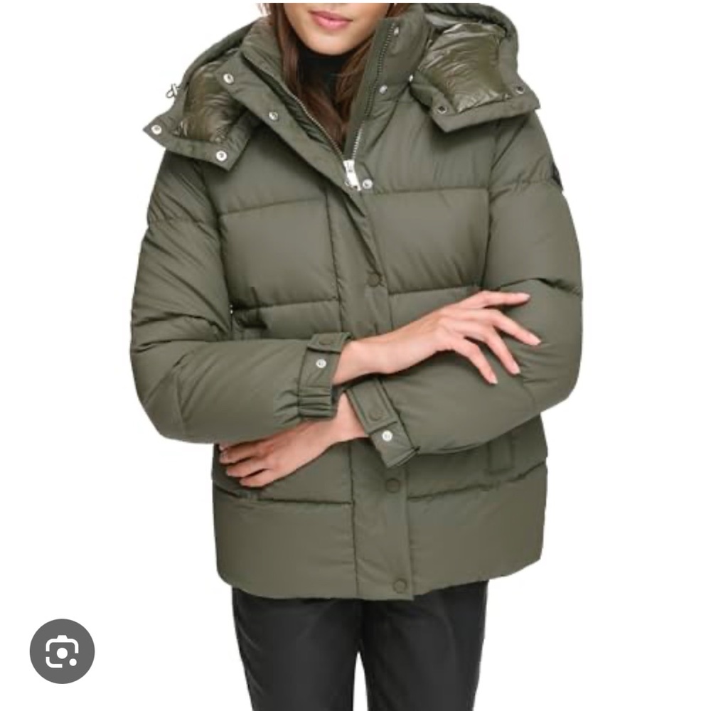 DKNY Dark Green Water-Resistant Jacket